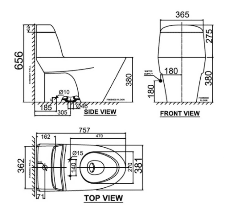Bồn Cầu American Standard VF-2010S Dòng Activa Nắp Rửa Cơ - Ảnh 3