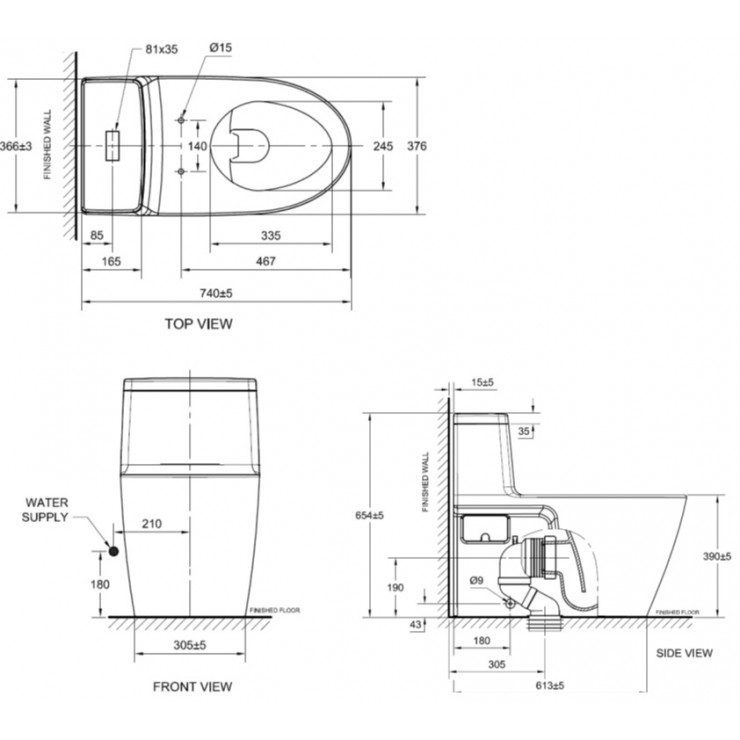 Bộ cầu 1 khối Acacia Evolution American Standard 2007-WT - Ảnh 5