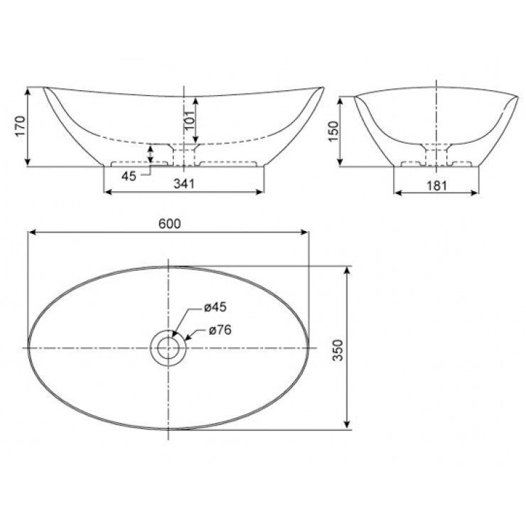 Lavabo WP-F608 Oval American Standard - Ảnh 4