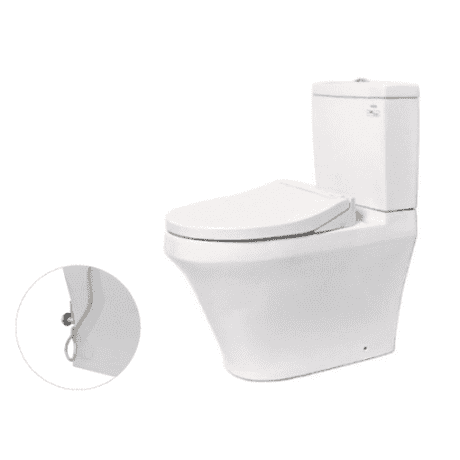 BỒN CẦU 2 KHỐI TOTO CS948DE2 NẮP RỬA CƠ