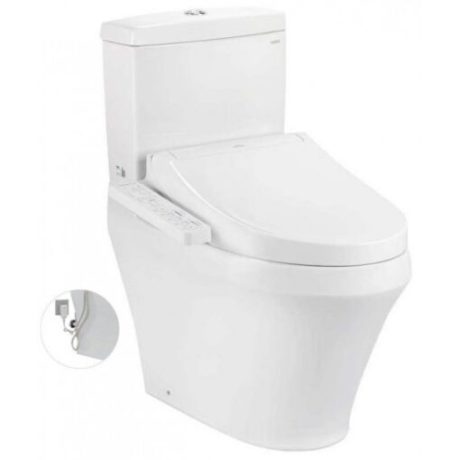 Bồn Cầu 2 Khối CS945PDW16 Nắp Rửa Điện Tử TOTO